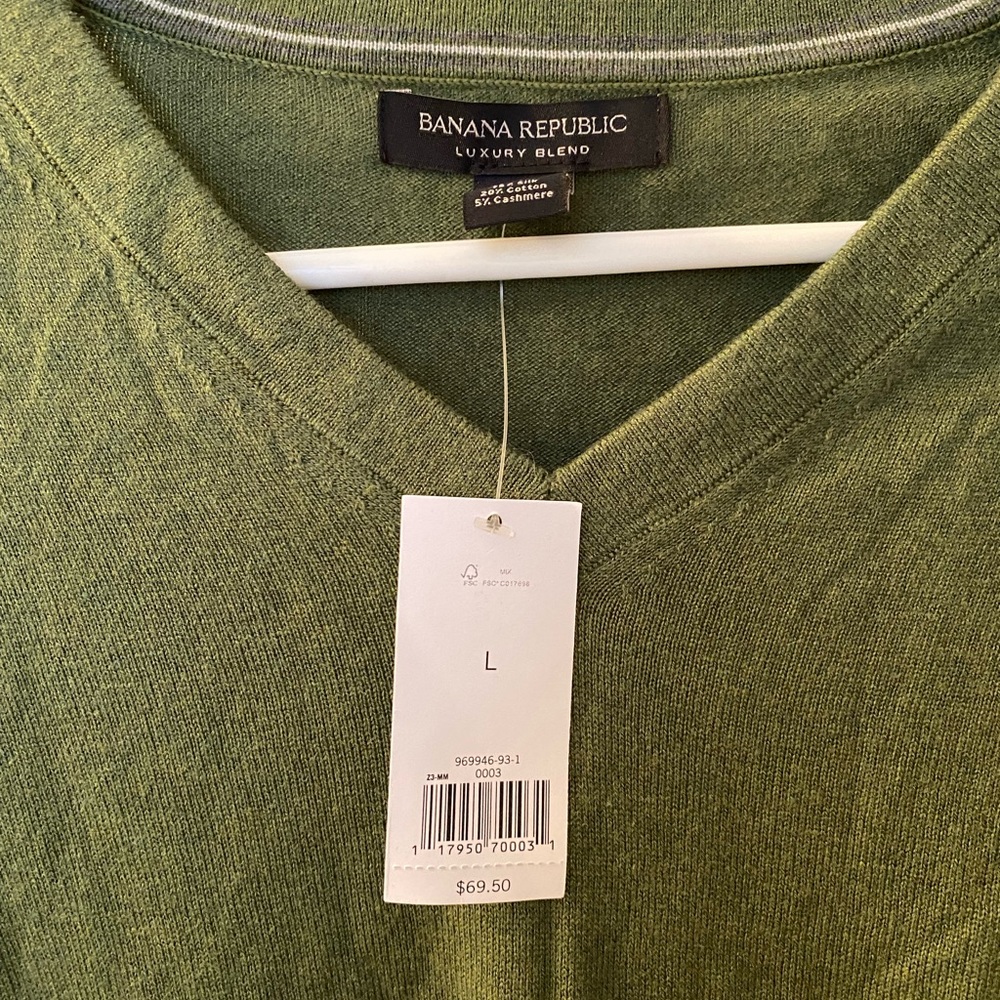 NWT Banana Republic Luxury Blend Men’s Sweater L
